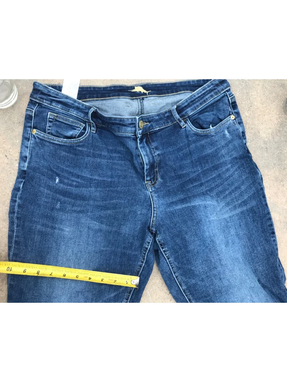 Tommy Bahama Jeans Mens 12/31 Blue Straight Leg Denim Light Wash 5 Pocket Casual